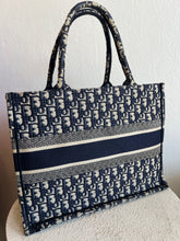 Load image into Gallery viewer, Dior - Book Canvas Tote - Ecru/Blue - M - RRP$5100 w dust bag
