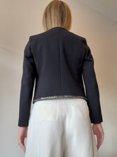 Load image into Gallery viewer, Sandro - Valuer Chain Trim Open Front Cropped Jacket - Black - 36 - RRP $595
