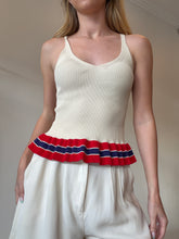 Load image into Gallery viewer, Sandro - Ruffle Ribbed Cami - Cream - 1
