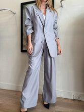 Load image into Gallery viewer, Michael Lo Sordo - Blazer(Size 4) and Pants Suit - Purple/Grey - 8
