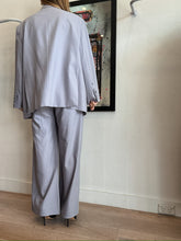 Load image into Gallery viewer, Michael Lo Sordo - Blazer(Size 4) and Pants Suit - Purple/Grey - 8
