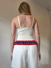 Load image into Gallery viewer, Sandro - Ruffle Ribbed Cami - Cream - 1
