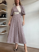 Load image into Gallery viewer, Rachel Gilbert - Lola Abstact Print Max Dress - Brown - 1 - RRP$995
