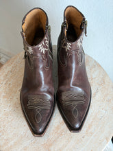 Load image into Gallery viewer, Damy - Flames Embrpidery Ankle Boots - Brown - 38.5 - RRP$679
