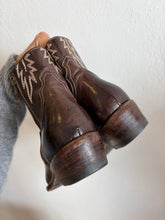 Load image into Gallery viewer, Damy - Flames Embrpidery Ankle Boots - Brown - 38.5 - RRP$679
