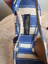 Load image into Gallery viewer, Dolce &amp; Gabbana - Belluci Striped Slingback Heels - Blue - 36
