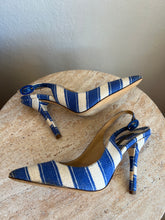 Load image into Gallery viewer, Dolce &amp; Gabbana - Belluci Striped Slingback Heels - Blue - 36
