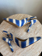 Load image into Gallery viewer, Dolce &amp; Gabbana - Belluci Striped Slingback Heels - Blue - 36
