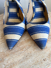 Load image into Gallery viewer, Dolce &amp; Gabbana - Belluci Striped Slingback Heels - Blue - 36
