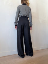 Load image into Gallery viewer, Frame - Cropped Collared Jumper - Black/White Stripe - M
