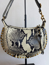 Load image into Gallery viewer, Isabel Marant - Oskan Moon Embellished Leather ShoulderBag - Snakeskin - S - RRP$1600

