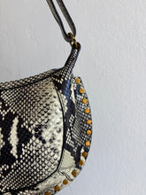 Load image into Gallery viewer, Isabel Marant - Oskan Moon Embellished Leather ShoulderBag - Snakeskin - S - RRP$1600
