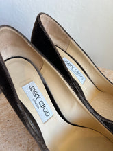 Load image into Gallery viewer, Jimmy Choo - Lizard Printed Velvet Heels - Brown - 39 - RRP$925
