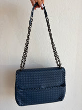 Load image into Gallery viewer, Bottega Veneta - Olimpia Woven Shoulder Bag - Blue  - M
