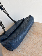 Load image into Gallery viewer, Bottega Veneta - Olimpia Woven Shoulder Bag - Blue  - M
