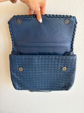 Load image into Gallery viewer, Bottega Veneta - Olimpia Woven Shoulder Bag - Blue  - M
