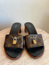 Load image into Gallery viewer, Louis Vuitton - Lock It Mules - Monogram - 37.5 - RRP $1020
