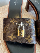 Load image into Gallery viewer, Louis Vuitton - Lock It Mules - Monogram - 37.5 - RRP $1020
