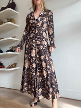 Load image into Gallery viewer, Zimmermann - Veneto Ruffle-trim LS Maxi Dress - Brown Floral - 3 - RRP$695
