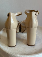 Load image into Gallery viewer, Scanlan Theodore - Platform Open Toe Heels - Stone - 38 - RRP$700
