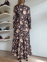 Load image into Gallery viewer, Zimmermann - Veneto Ruffle-trim LS Maxi Dress - Brown Floral - 3 - RRP$695
