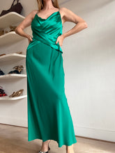 Load image into Gallery viewer, Dion Lee - Silk Satin Bias Weave Midi Dress - Emerald  - 14
