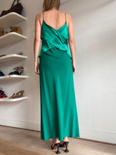 Load image into Gallery viewer, Dion Lee - Silk Satin Bias Weave Midi Dress - Emerald  - 14

