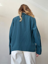 Load image into Gallery viewer, Scanlan Theodore - Silk LS Top w Bow - Teal - 12
