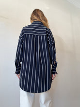 Load image into Gallery viewer, C&amp;M - Arella Oversized Shirt - Navy/White Stripe - 6
