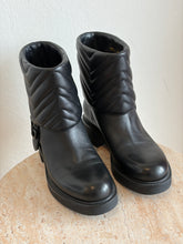 Load image into Gallery viewer, Gucci - GG Ankle Chevron Quilted Boots - Black - 36.5
