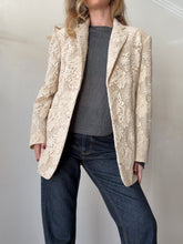 Load image into Gallery viewer, Scanlan Theodore - Lace Single Breasted Blazer  - Sand - 8
