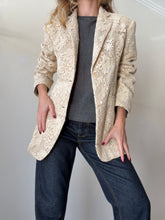 Load image into Gallery viewer, Scanlan Theodore - Lace Single Breasted Blazer  - Sand - 8
