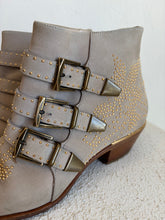 Load image into Gallery viewer, Chloe - Susanna Biker Ankle Boots - Grey - 38.5

