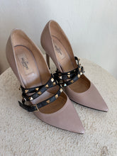 Load image into Gallery viewer, Valentino - Rockstud Pump w Studded Strap Heels - Taupe - 39
