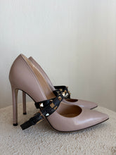 Load image into Gallery viewer, Valentino - Rockstud Pump w Studded Strap Heels - Taupe - 39
