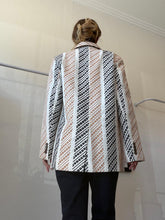 Load image into Gallery viewer, Hansen &amp; Gretel - Geo Print Black/Tan Jacket - Cream - S - NWT
