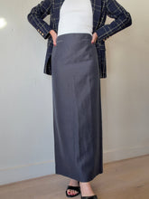 Load image into Gallery viewer, Elka Collective - Selma Linen Maxi Skirt - Grey - 8
