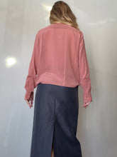Load image into Gallery viewer, Scanlan Theodore - Classic Silk Shirt w tie front - Terracotta - 8
