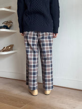 Load image into Gallery viewer, Tory Burch - Classic Wide Leg Suit Pants - Red/Navy/Cream Check - US6 (AU8)
