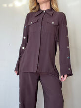 Load image into Gallery viewer, CUE - LS Shirt w Stud Detail - Brown - 8
