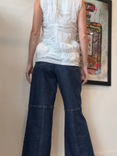 Load image into Gallery viewer, Comme des Garcons - Ruched Panel Sleeveless Pleated Top - White - S - RRP$695
