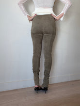 Load image into Gallery viewer, The Row -Suede Legging Pants - Khaki - 2
