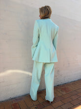 Load image into Gallery viewer, Maggie Marilyn -Pin Stripe Blazer &amp; Pants Suit Set - Mint - 8-10
