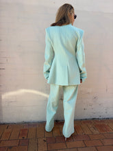 Load image into Gallery viewer, Maggie Marilyn -Pin Stripe Blazer &amp; Pants Suit Set - Mint - 8-10
