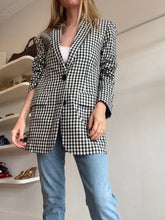 Load image into Gallery viewer, Ownley - Single Breasted Blazer - Black/White Gingham - XS - nwt RRP$299
