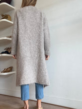 Load image into Gallery viewer, Birds of Feather  - Alpaca Blend Longline Cardigan - Beige  - L-XL - RRP $299
