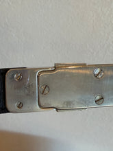 Load image into Gallery viewer, Prada - Belt w Flat Silver Slide  Buckle - Black - 33
