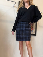 Load image into Gallery viewer, Anna Thomas - Wool Mini Skirt - Navy Check - 10
