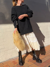 Load image into Gallery viewer, Nowhere Nation - Mongolian Fur Bag - Butter Yellow - S
