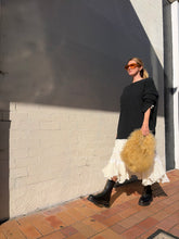Load image into Gallery viewer, Nowhere Nation - Mongolian Fur Bag - Butter Yellow - S
